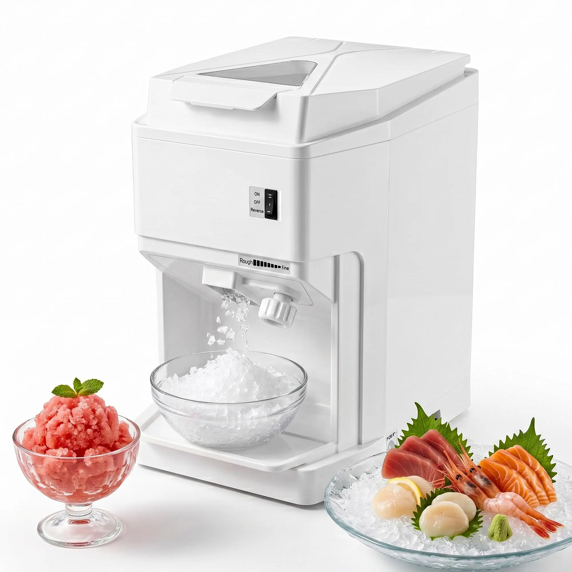 🎉 300LBS/HR Commercial Ice Shaver Machine – Make Snow Cones in Seconds! 🧊✨ 500RPM Snow Cone Maker with Stainless Steel Blades & Adjustable Ice Texture, Perfect for Parties, Home & Snack Bars