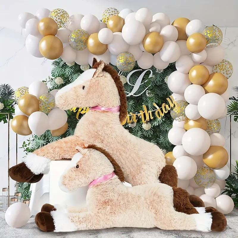 Cute Horse Design Stuffed Toy, Soft Plush Toy, Huggable Stuffed Animal, Comfortable Animal Pillow, Hugging Partner for Boys & Girls, Birthday Gift