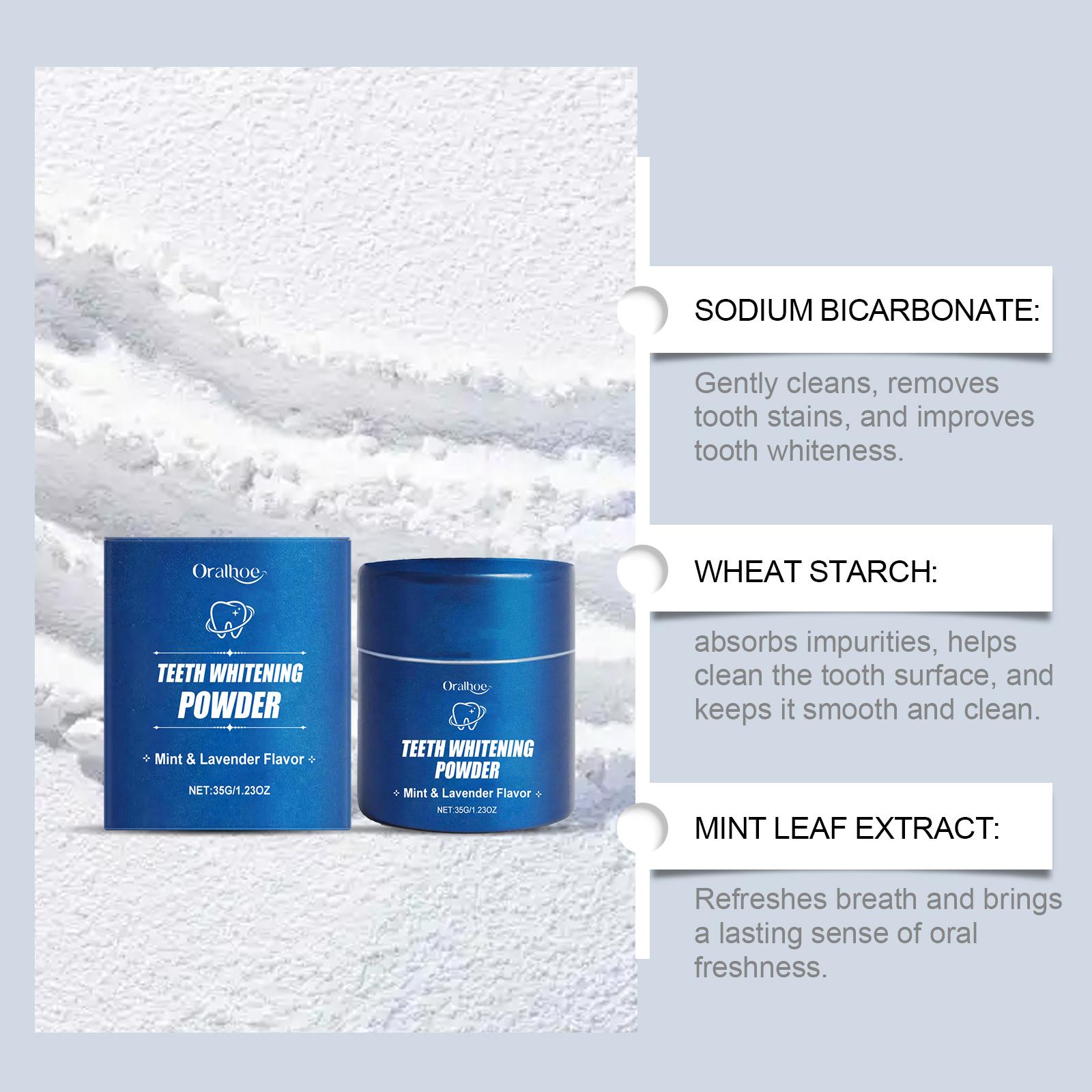Natural Tooth Powder, Gentle Care, Cleans Teeth, Daily Oral Hygiene, Fresh Breath, Dental Care Powder, Safe and Effective Cleaning