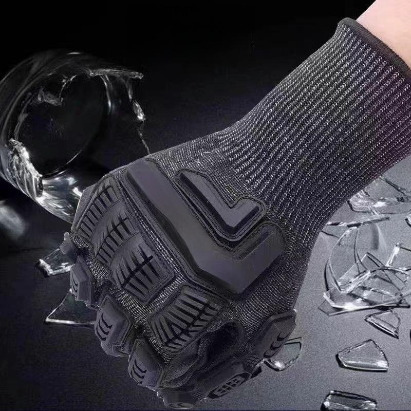 Level 5 Cut-Resistant, Impact-Resistant, Anti-Slip Gloves - Featuring TPR Protection for Cycling, Mountaineering, Mechanical Rescue, and Puncture/Scratch Resistance