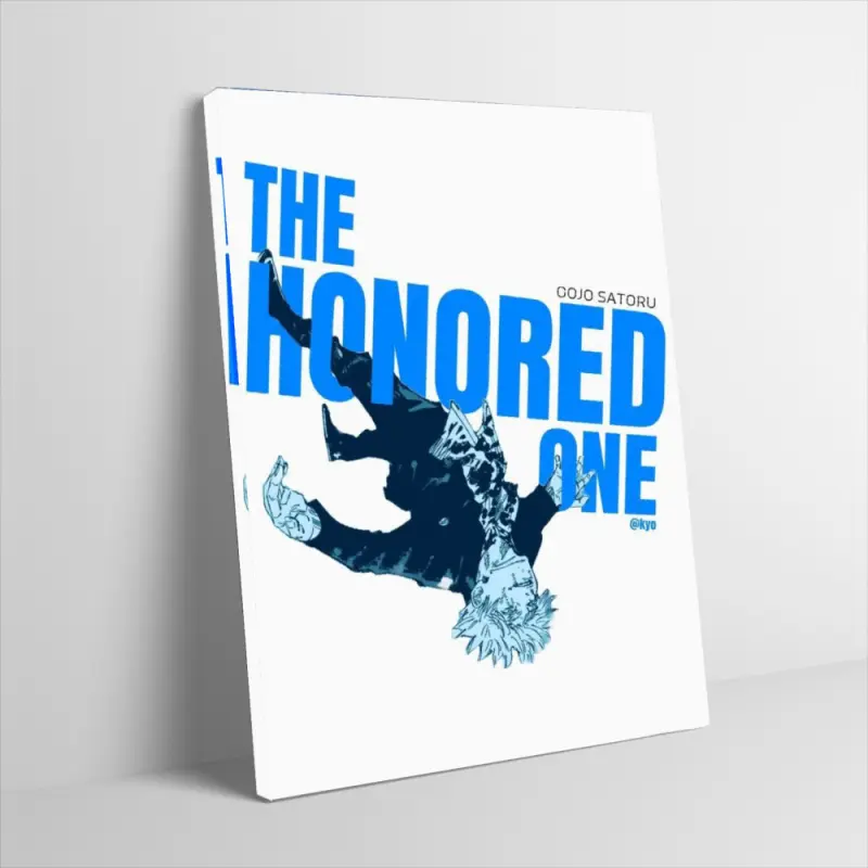 Gojo Satoru The Honored One Poster Canvas Wall Art Jujutsu Kaisen Blue Aesthetic Anime Manga Art Print Graphic Prints Wall Decor for Gaming Room Teen Boys Bedroom Otaku Man Cave Cool Poster Prints Unframed