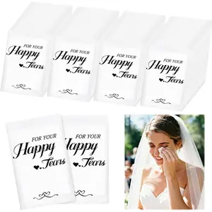 Happy Tears Tissues (30-Pack) Wedding Tissues Packs for Guests Welcome Favor Bags, Bulk Individual Pocket Tissue Packs for Your Big Moments