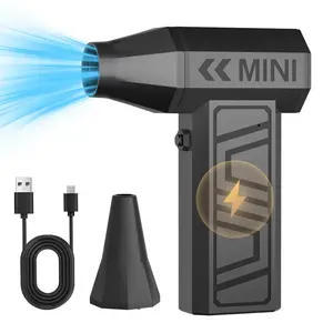 Air Blower 4 Gear Adjustable Turbo Jet Blower With Led Light Battery Display Cordless Compressed Air Duster
