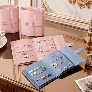 Large Capacity Travel Jewelry Organizer Book, Holds Up to 42 Pieces, Multi-Layer Waterproof Anti-Oxidation Storage Case with Safety Buckle, Portable Earring Necklace Ring Bracelet Holder for Home & Travel Use