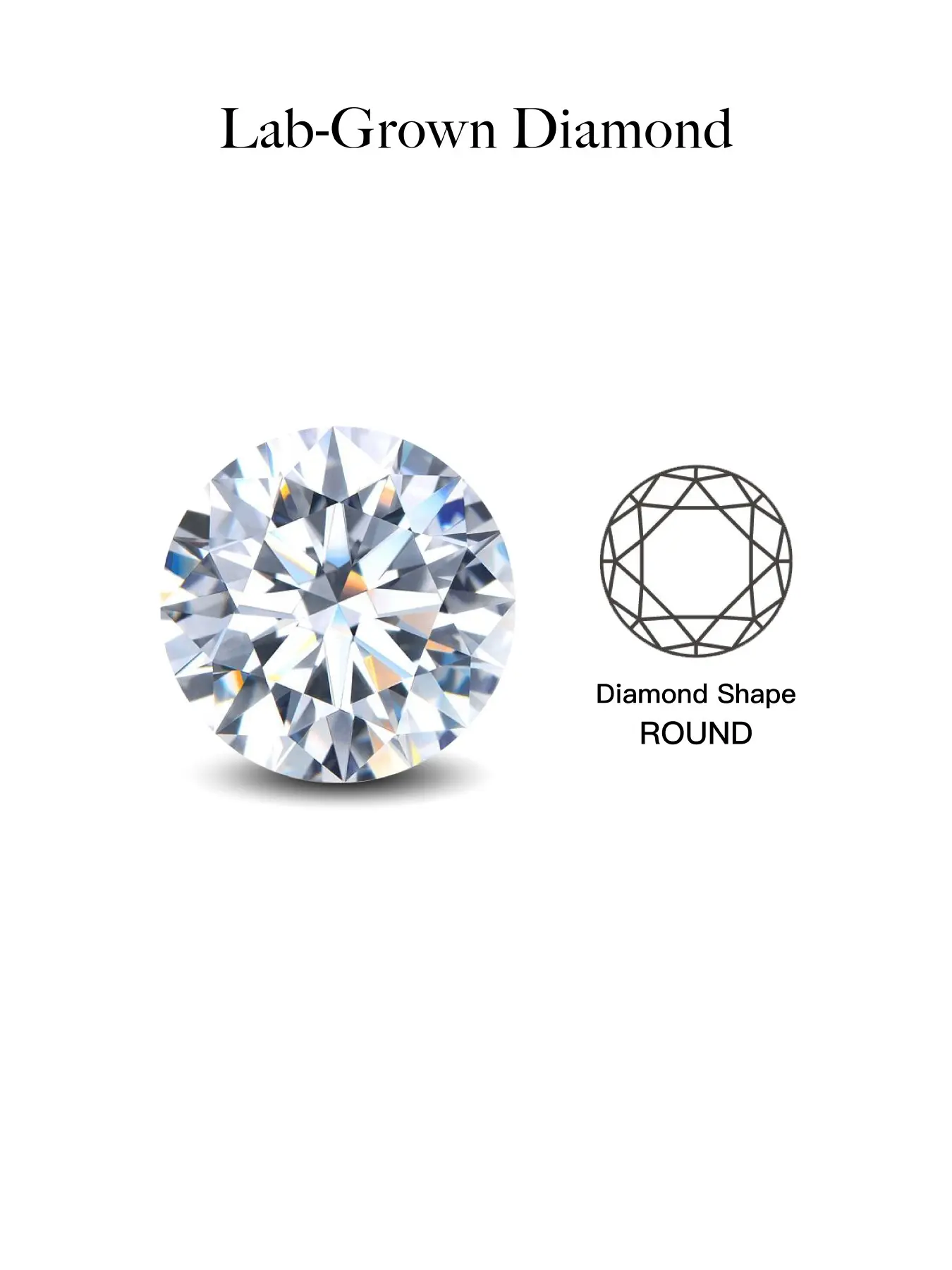 Lab Grown Diamond Raw Stone, D Color Vs Clarity, Round Brilliant Cut, Igi Certificate, Elegant Engagement Wedding Jewelry, Perfect Gift