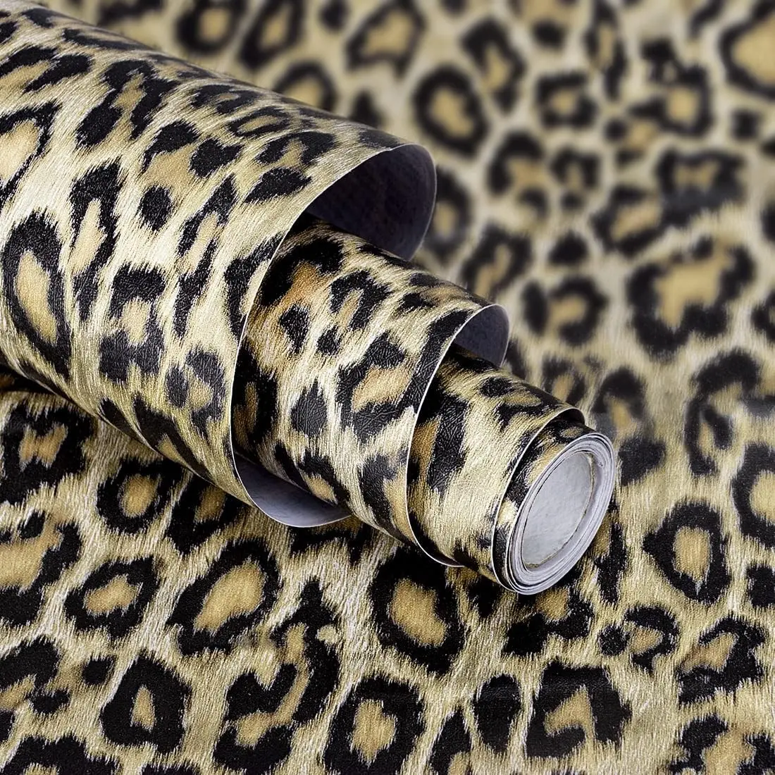 Leopard Print Wallpaper Stick and Peel Leopard Print Peel and Stick Wallpaper Decorative Self Adhesive Contact Paper Shelf Liner Countertop Cabinets Sticker 17.7" x 117"