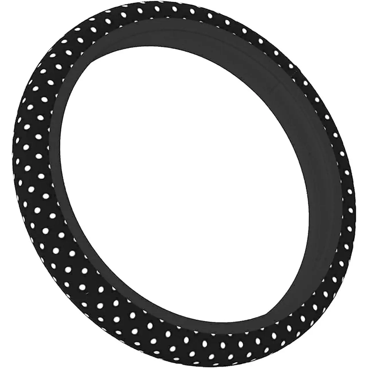 Black and White Polka Dot Steering Wheel Covers Non Slip Neoprene Steering Wheel Protector Universal 15 inch for Women Men