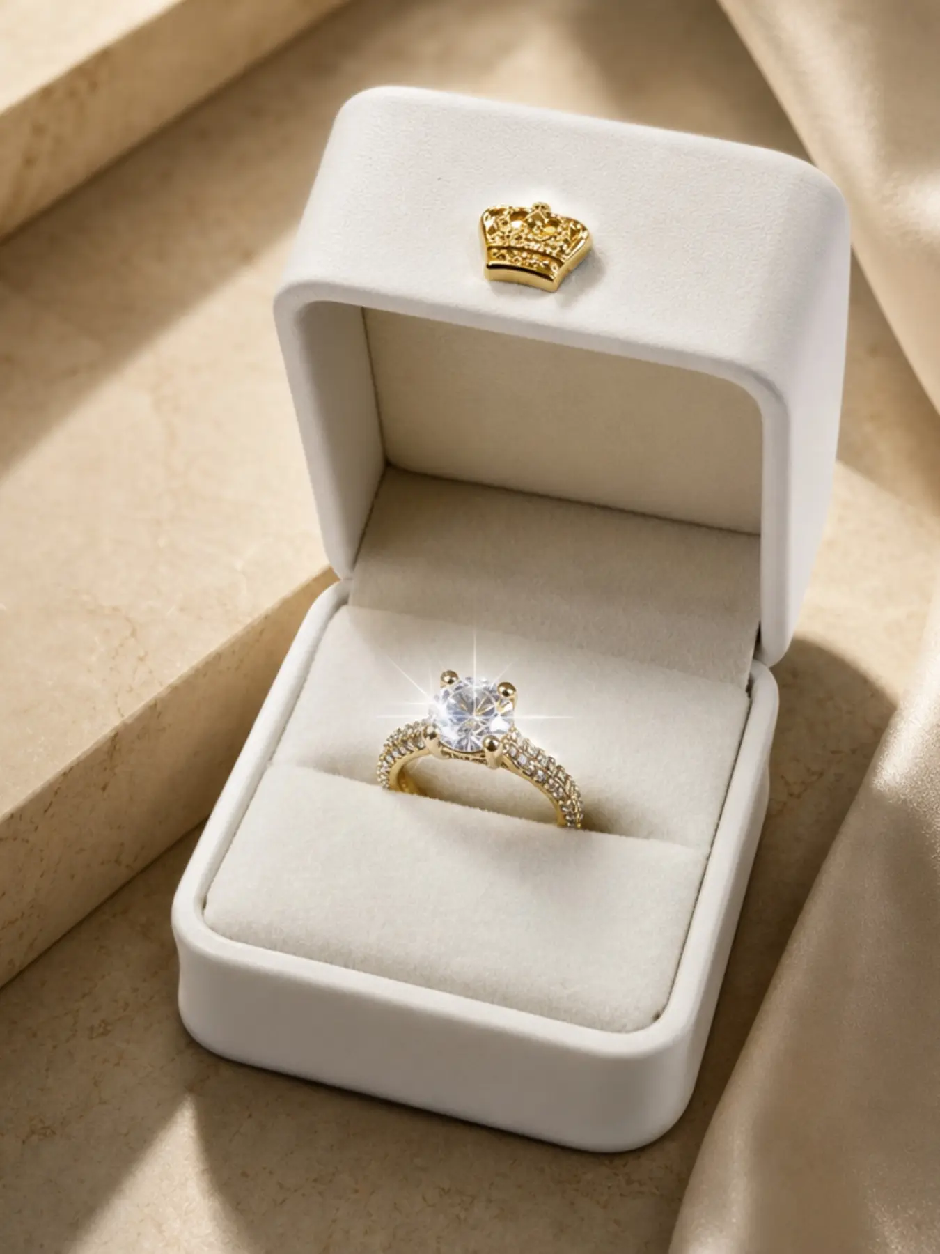 Elegant Women's Ring, Single Piece, Perfect for Engagement, Wedding, Party Gifts, Includes Box, All Seasons Wearable Jewelry, Marriage Ring