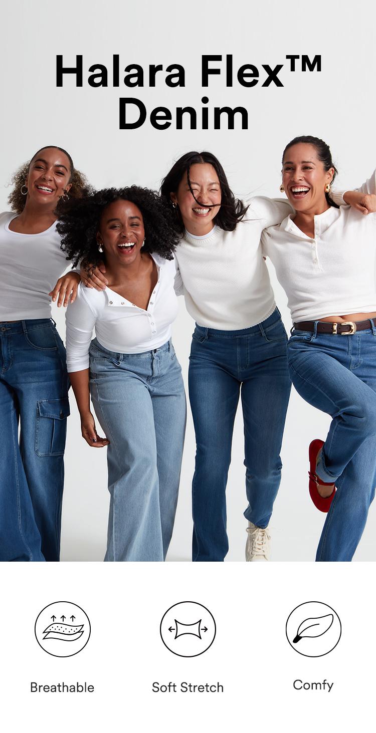 【Creator‘s Pick】Halara Flex Asymmetric Low Rise Straight Leg Casual Jeans with Pockets #SpringStatement