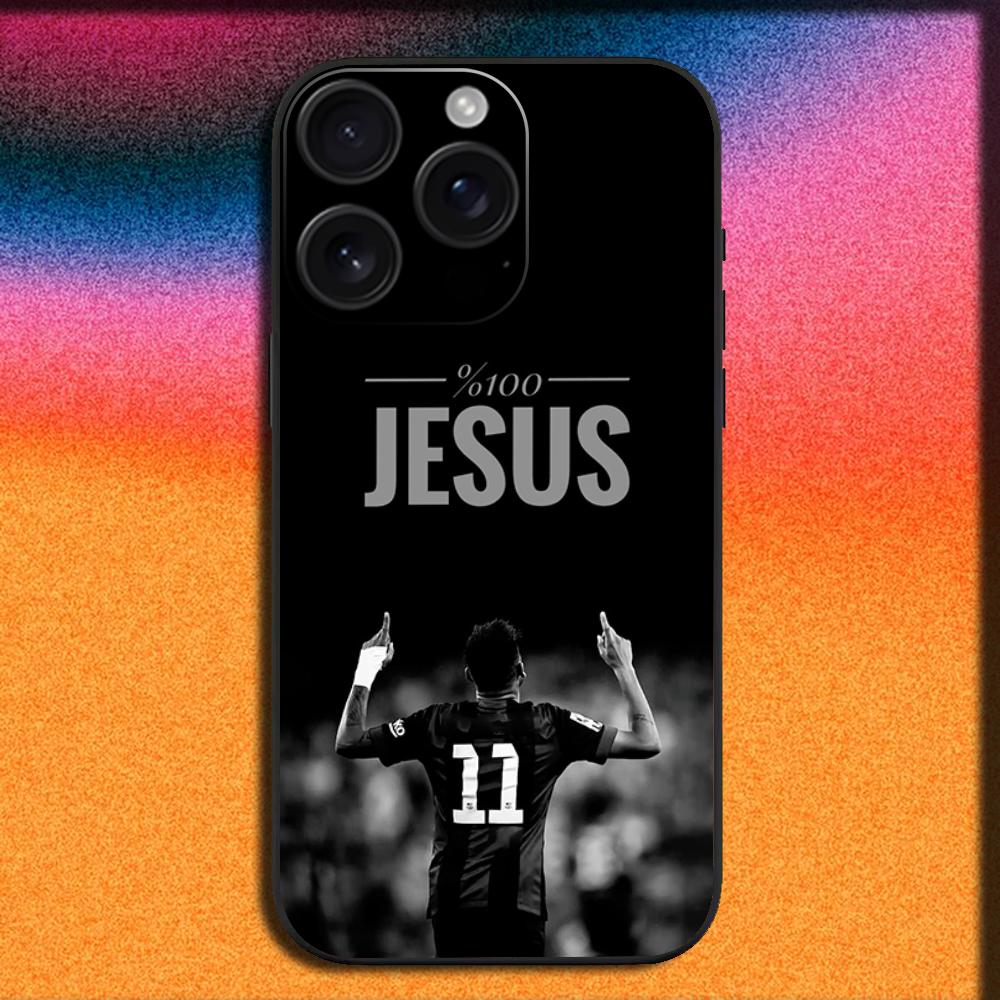 Football For N-NeYmAr 10 Phone Case For iPhone17, 16,15,14,13,12,11,Pro,ProMax,XR,Plus, Soft Black Cover