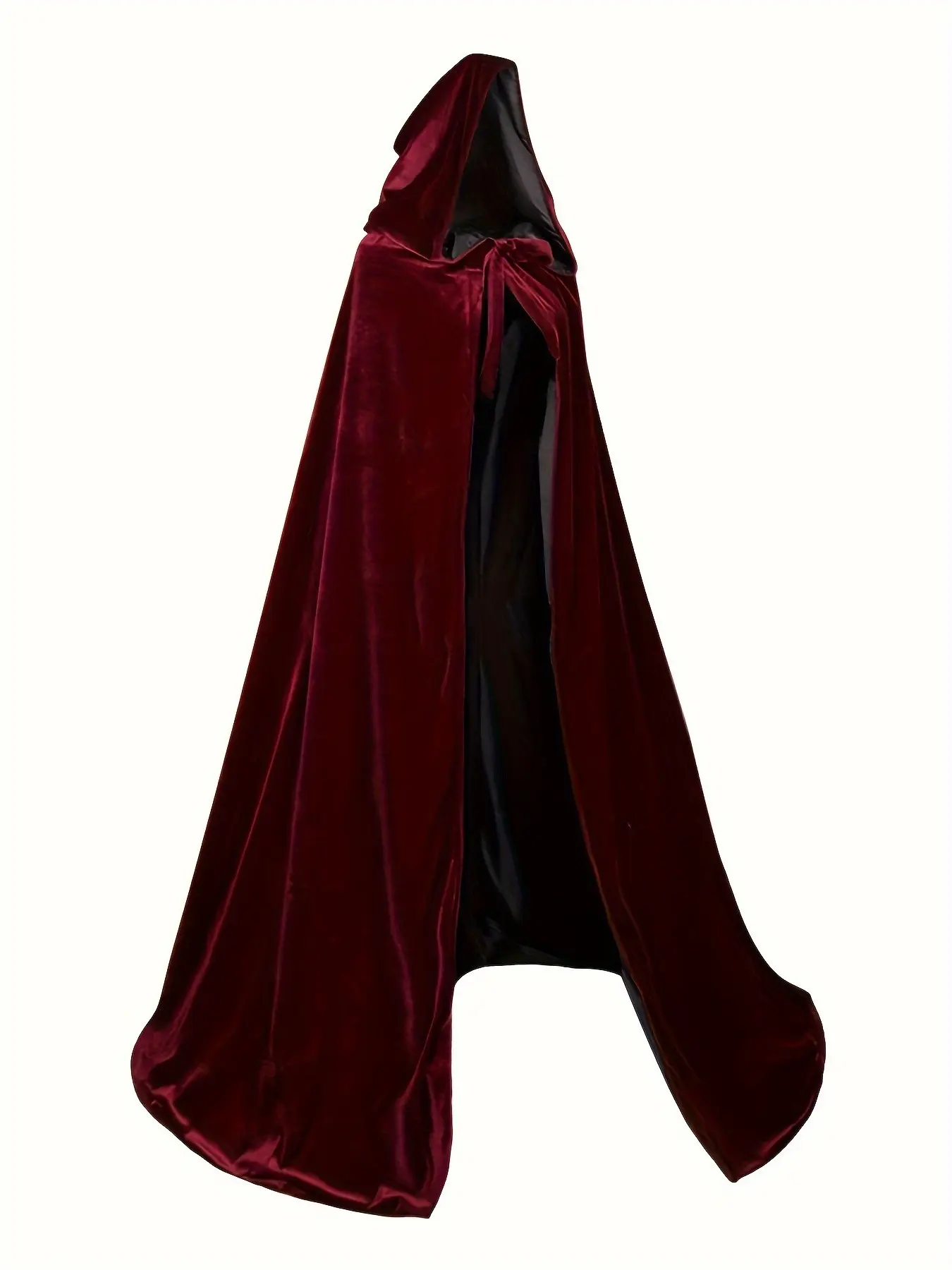 Halloween Costume Grim Reaper Large Cape, Devil Velvet Hooded Party Two-Sided Long Cape, Halloween Dress Up Accessories
