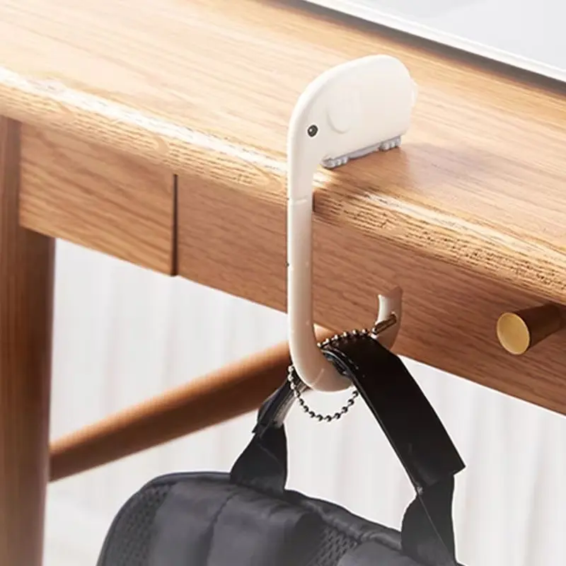 Small Elephant Hook, Mobile Office Desk, Student Backpack Hanging Tool, Desktop Hook, Portable Side Table, Backpack Hook, Multi-Functional Hook, Handy Hook