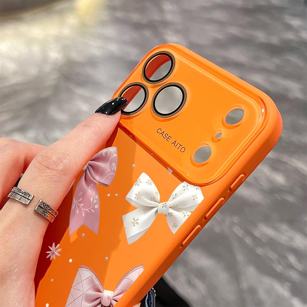 Bow Phone Case, Elegant Style, for compatible with iPhone 17/17pro/17promax/17Air/iphone16/16pro/16plus/16promax/15/15promax/15pro/11/12/13/14promax/12mini/13mini/11pro/11promax/12pro/12promax/13pro/13promax/14pro/14promax, Cute Bows and Pearls Present, F