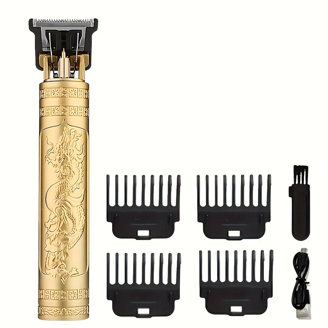 [Perfect Styling Tool] Men's Hair Clipper And Beard Trimmer Professional Set, Practical And Portable With Strong Endurance To Help You Create A Perfect Look For A Long Time!(All Metal Body, Metal Head, Gold, Black, Bronze)