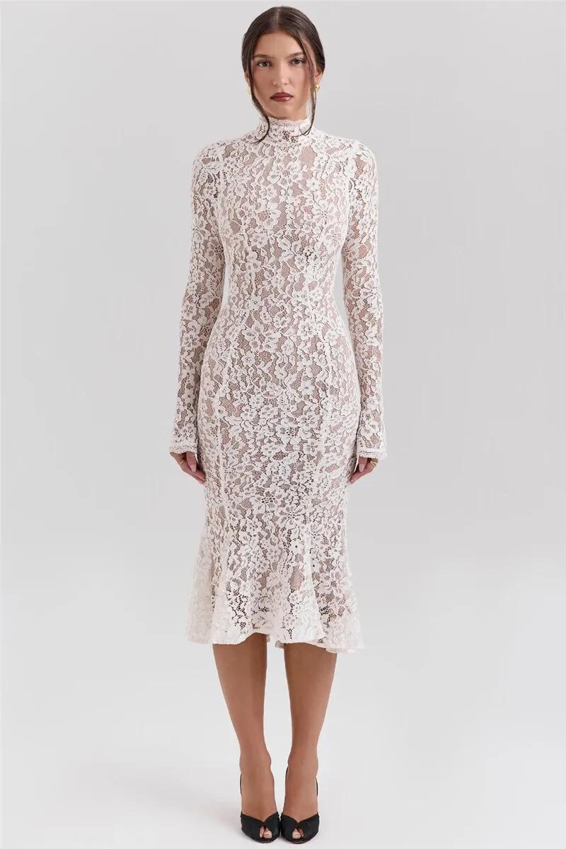 midi dress for women elegant SKYE | Evalina Tie Belt Midi Dress | Affordable Quiet Luxury