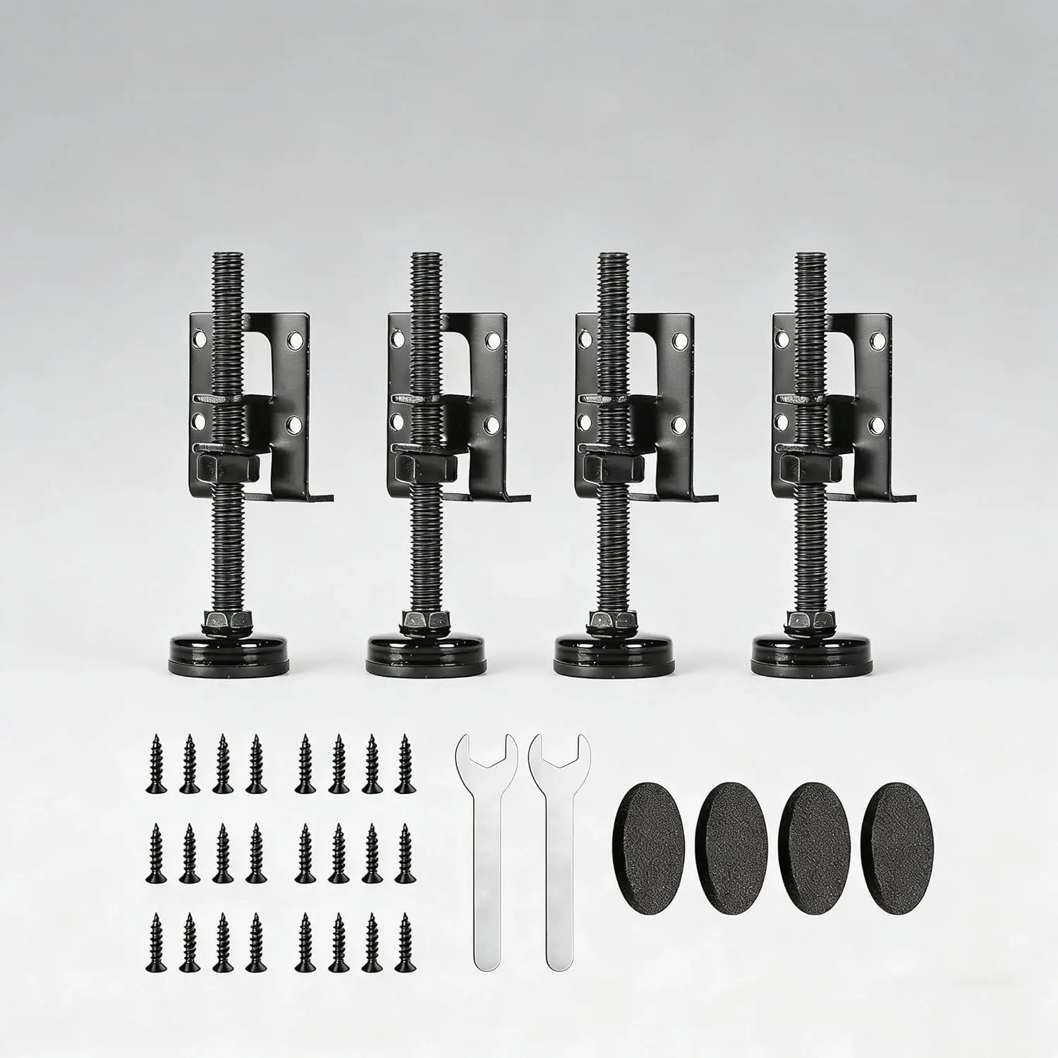 Duty Leveling Feet Furniture Legs 4 Pack, Sturdy Adjustable Furniture Levelers for Table, Workbench, Cabinet, Wardrobe, & Rustproof Support with Floor Protection