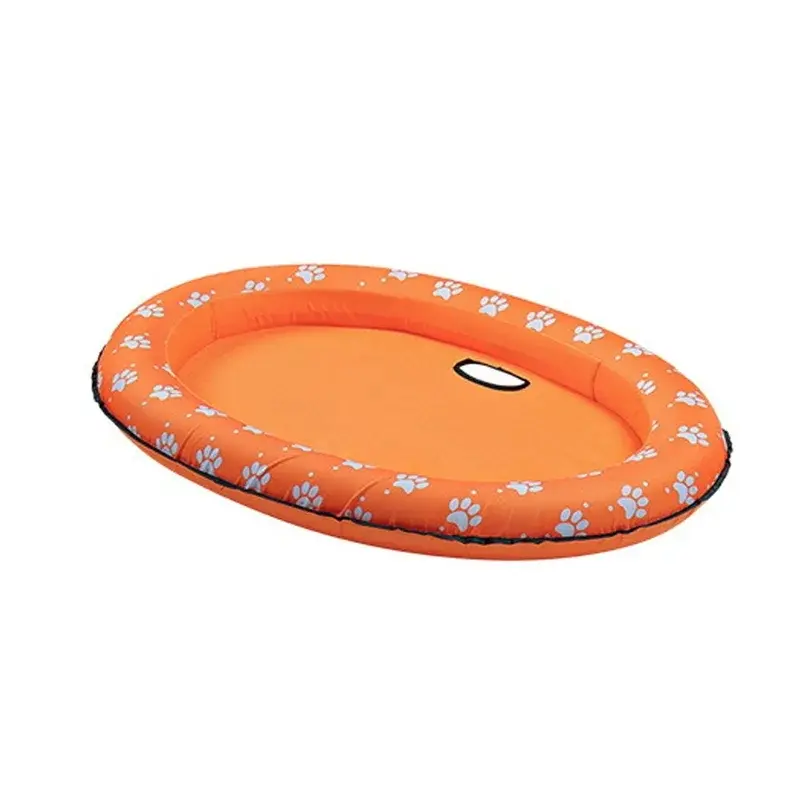 Inflatable Pet Swimming Float Stable Anti Tip Design Comfortable Water Resting Gear To Help Pets Cool Down In Hot Summer Days