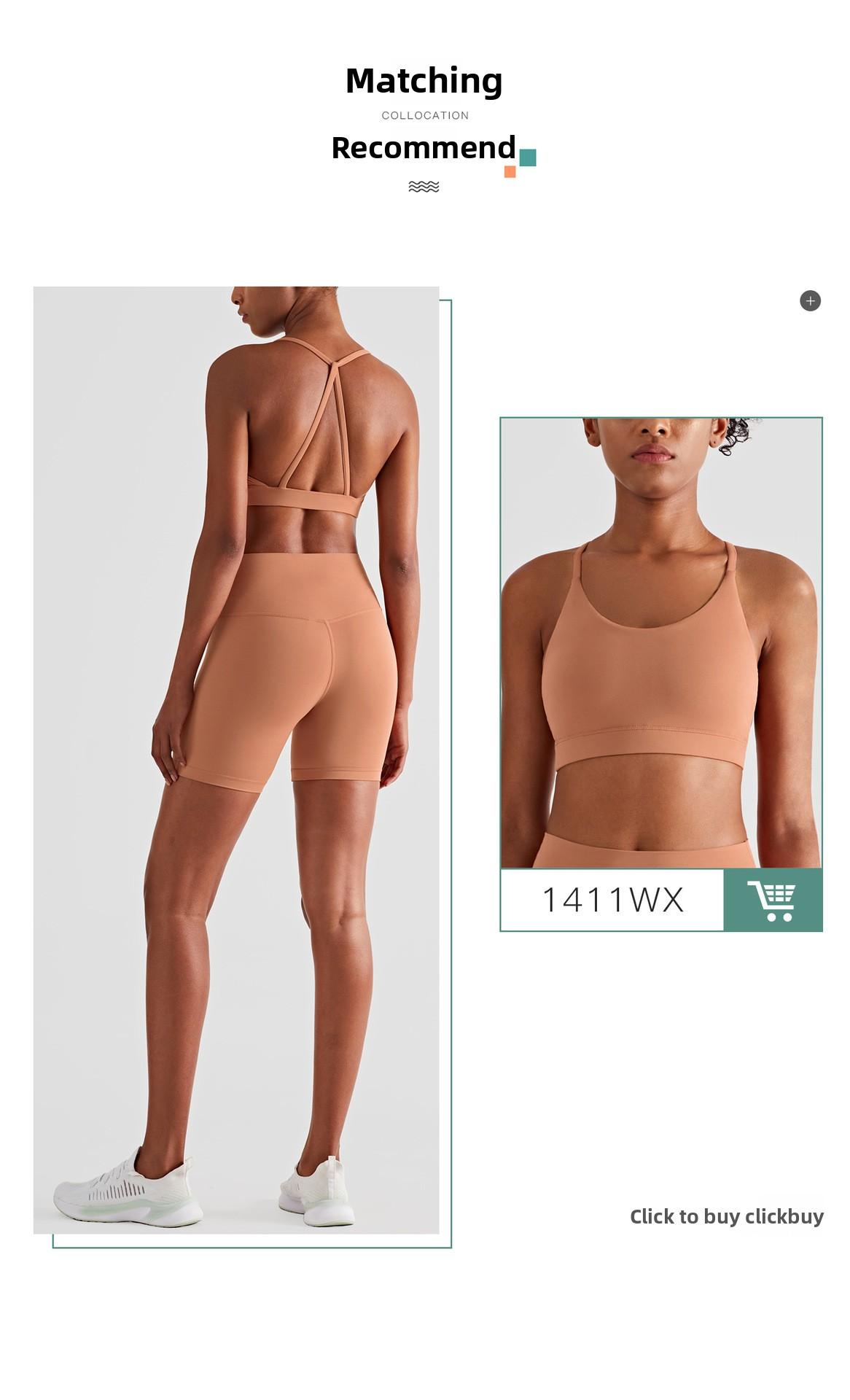 Spring and summer nude-feel running sports shorts for women, high-waisted, tummy-tightening, butt-lifting, three-quarter length pants for fitness, outdoor cycling, and yoga