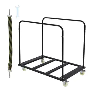 Folding Table Cart Rack, 1500 LBS Panel Dolly Cart with 5 in Swivel Casters, 10 Table Capacity, Heavy-Duty Drywall Sheet Cart, Handling Wall Panel, Sheetrock, Lumber for Garage, Home, Warehouse