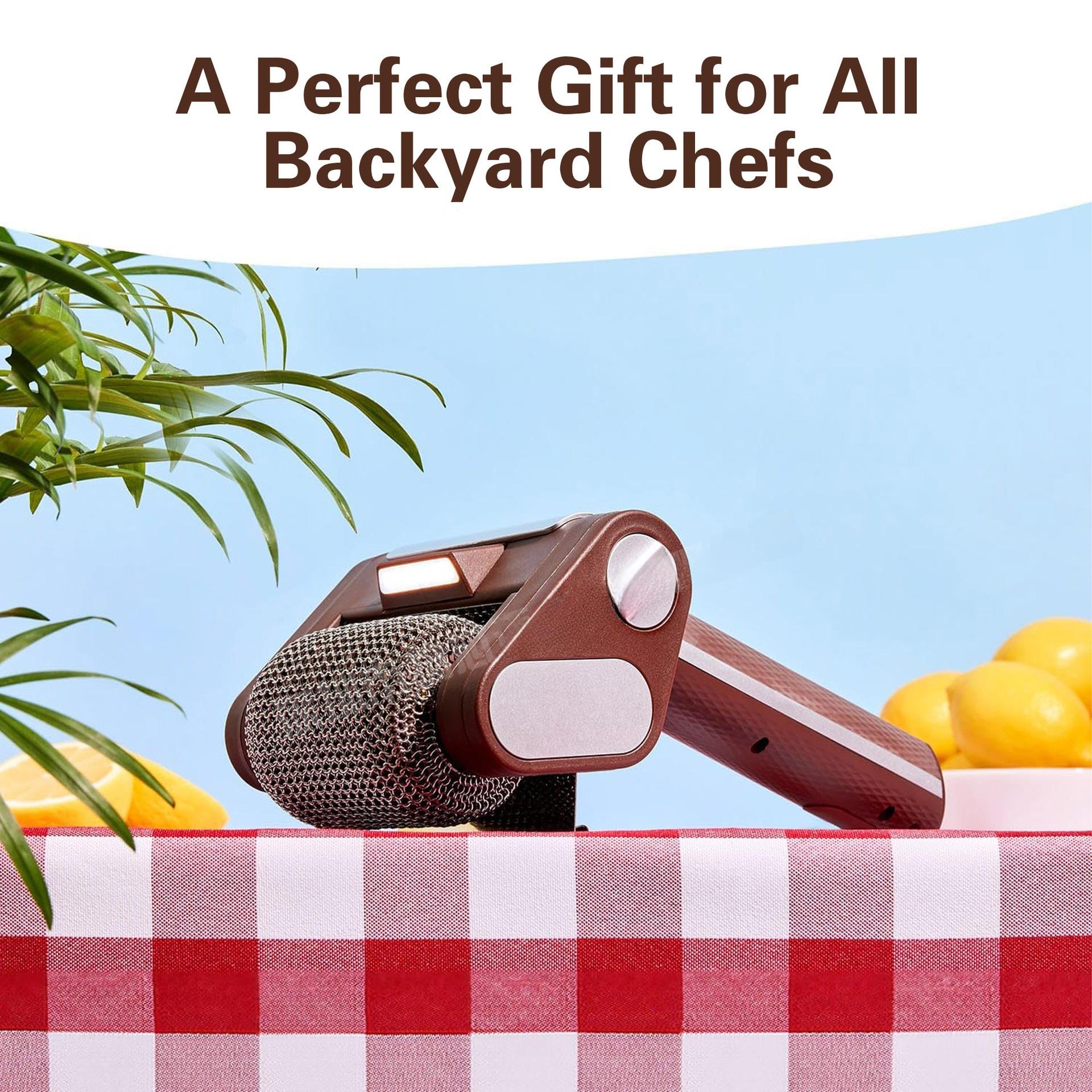 Outdoor Barbecue Grill Special Barbecue Brush with Led Lighting, Electric Cleaning Brush, Stainless Steel Roller, Anti-Scalding, Wholesale Cordless High-Torque Impact Drill