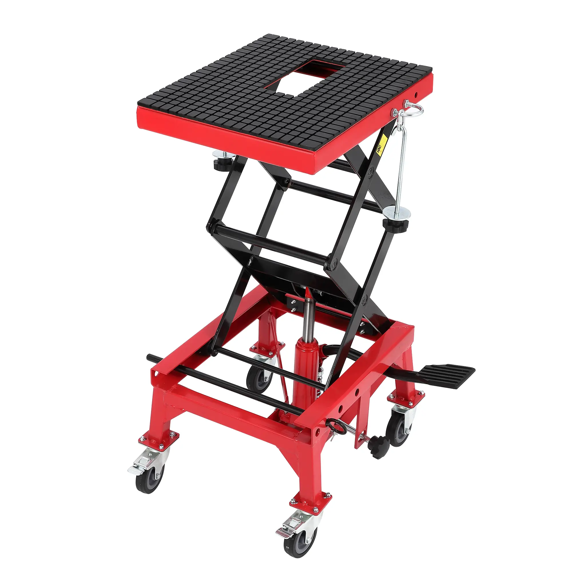Hydraulic Motorcycle Scissor Lift Stand, Heavy-Duty Pedal-Controlled Table, 350LBS Capacity for Motorcycle, Dirt Bike ATV Repair Work