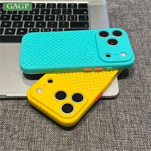 Breathable Soft Silicone Color collision button Phone Case For iPhone 17 Pro Max Air 17E 16 15 14 Plus 13 12 11 7 8 XS TPU Cover