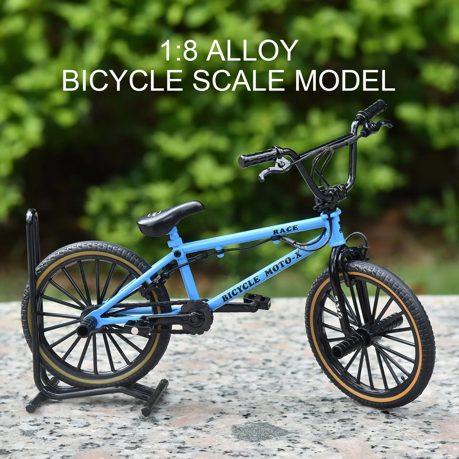 1:8 Alloy BMX Bike Scale Model! Full functional design, 360° spinning front wheel, linked pedals & retractable foot pegs, cool desk fidget toy for BMX fans!