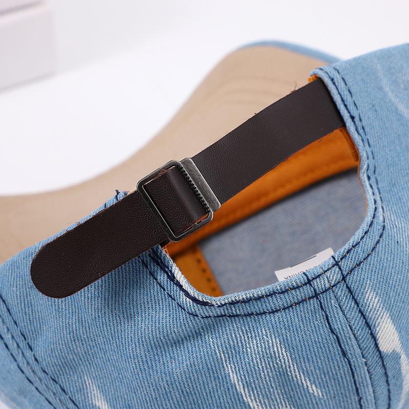 European and American handmade rhinestone-embellished sun protection hat, washed denim LOVE letter baseball cap for women, versatile sunshade from manufacturer