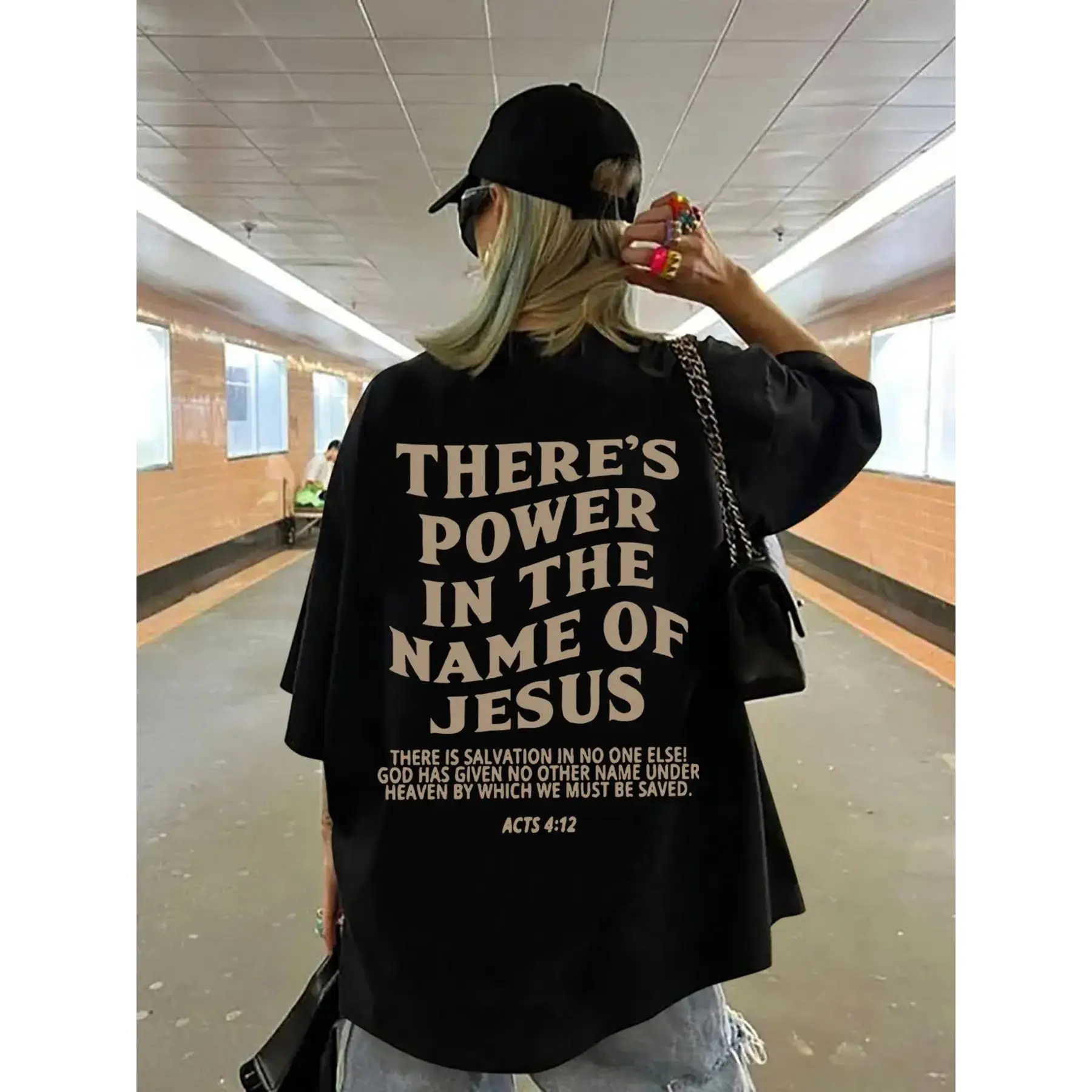 Unisex Christian Graphic T-Shirt, Inspirational Casual Wear, Loose-Fit Faith-Based Clothing, Modest Summer Apparel for Women & Men, Streetwear