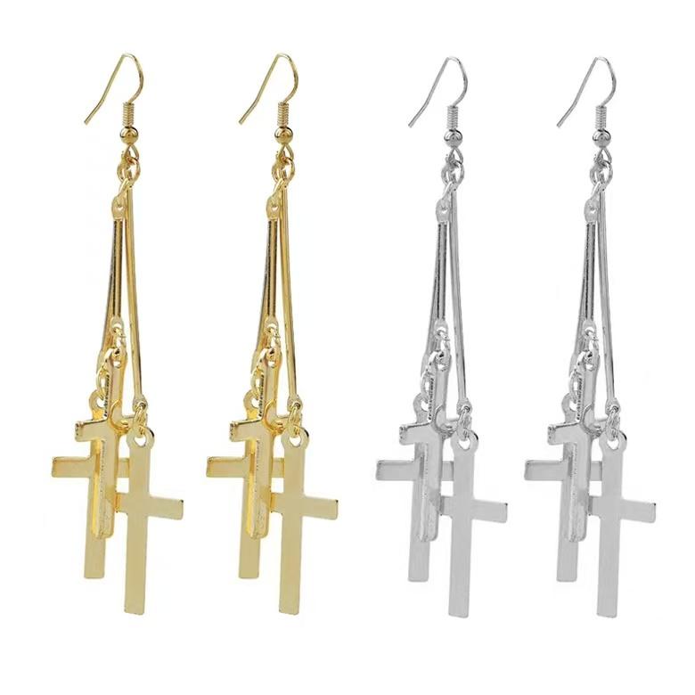 Multiple Cross Stud Pendants Set | Trendy Minimalist Design | Chic Versatile Unique Accessories | Perfect BFF Gift & Ideal Valentine's Day Gift for Her