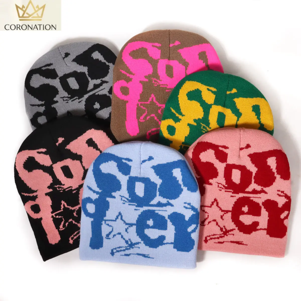 Unisex Knit Beanie Hat, Y2K Aesthetic Streetwear Winter Hat with Jacquard Letter Design, Trendy Hip Hop Ribbed Wool Cap Soft Warm Pullover Beanie for Men Women, Cozy Cold Weather Accessory for Outdoor Travel, Casual Daily Wear