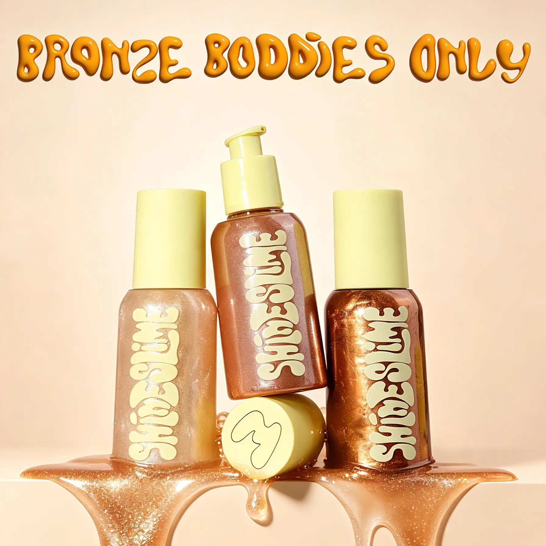 SHINE SLIME BODY GEL Twist N Slime Shimmer Iridescent 3PC BUNDLE - MADE BY MITCHELL
