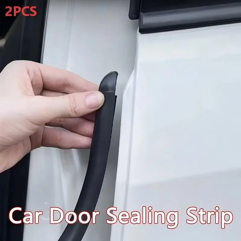 2-Pack Car B Pillar Rubber Door Seal Strip, Soundproof Dustproof Waterproof, Door Protection Gasket, Car Door Protector, Fits 99% Vehicle Models