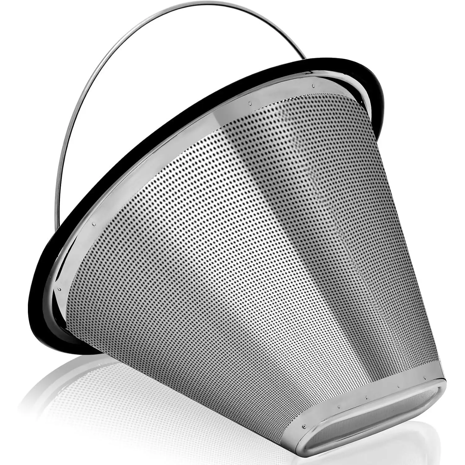 Reusable #4 Coffee Filter for Technivorm Moccamaster KBGV, KBT, Durable Metal Mesh, Stainless Steel #4 Coffee Filter, for Richer, Fuller Coffee Flavour