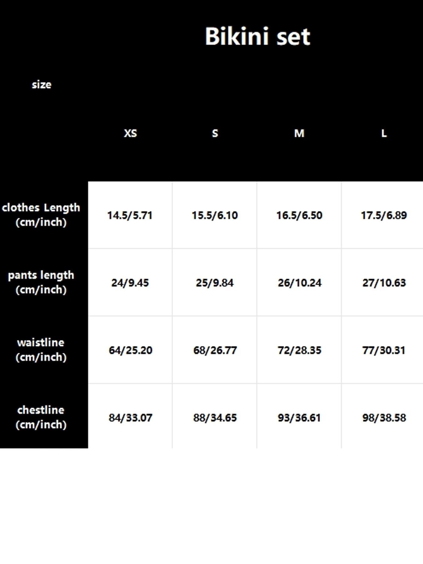 Two-piece Set Women's Bikini Set, Casual Fashion Chic Swim Top & Swim Bottom Swimsuit Set, Ladies Swimwear for Beach Holiday Vacation