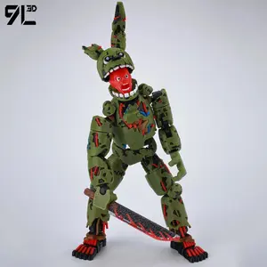 2026 hot item9L3D Printing Game series Green Rabbit Lucky13 Figure-Anime Dummy13 Multi-Jointed casual Poseable Model With Fans Cool Doll Toys