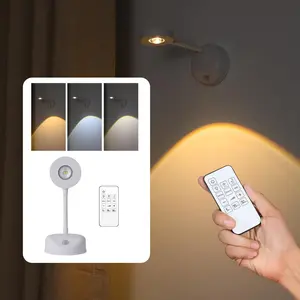Wireless LED Spotlight with Remote, 3 Color Modes Rechargeable Battery Uplighting Indoor, Picture Lights for Wall, Wireless Picture Spotlight