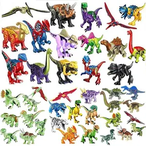 2026 hot item 1 pcs Dinosaurs Jurassic World 3 Tyrannosaurus Rex Building Blocks Bricks My Animal Figures Toys For Children Gift