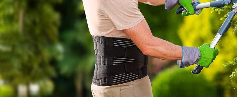 UGEM Back Braces for Lower Back Pain Relief with 6 Stays, Breathable Back Support Belt for Men/Women for work , Anti-skid lumbar support belt with 16-hole Mesh for sciatica(M)