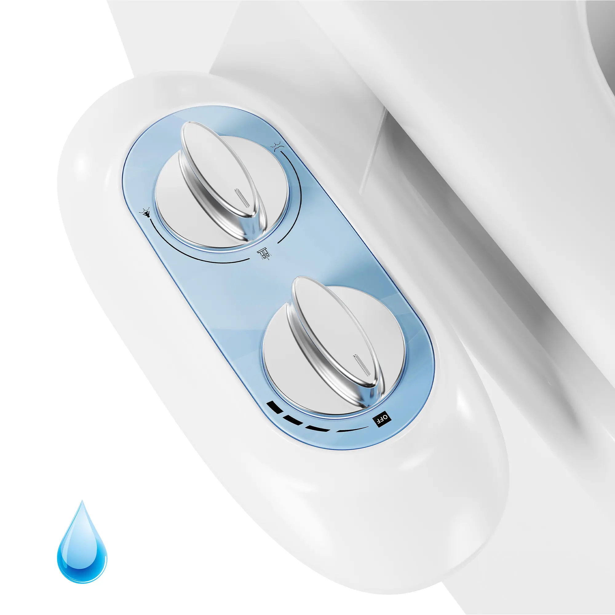 Non-Electric Bidet Attachment for Toilet – Dual Nozzles for Front & Rear Wash, Adjustable Cold Water Pressure, Self-Cleaning