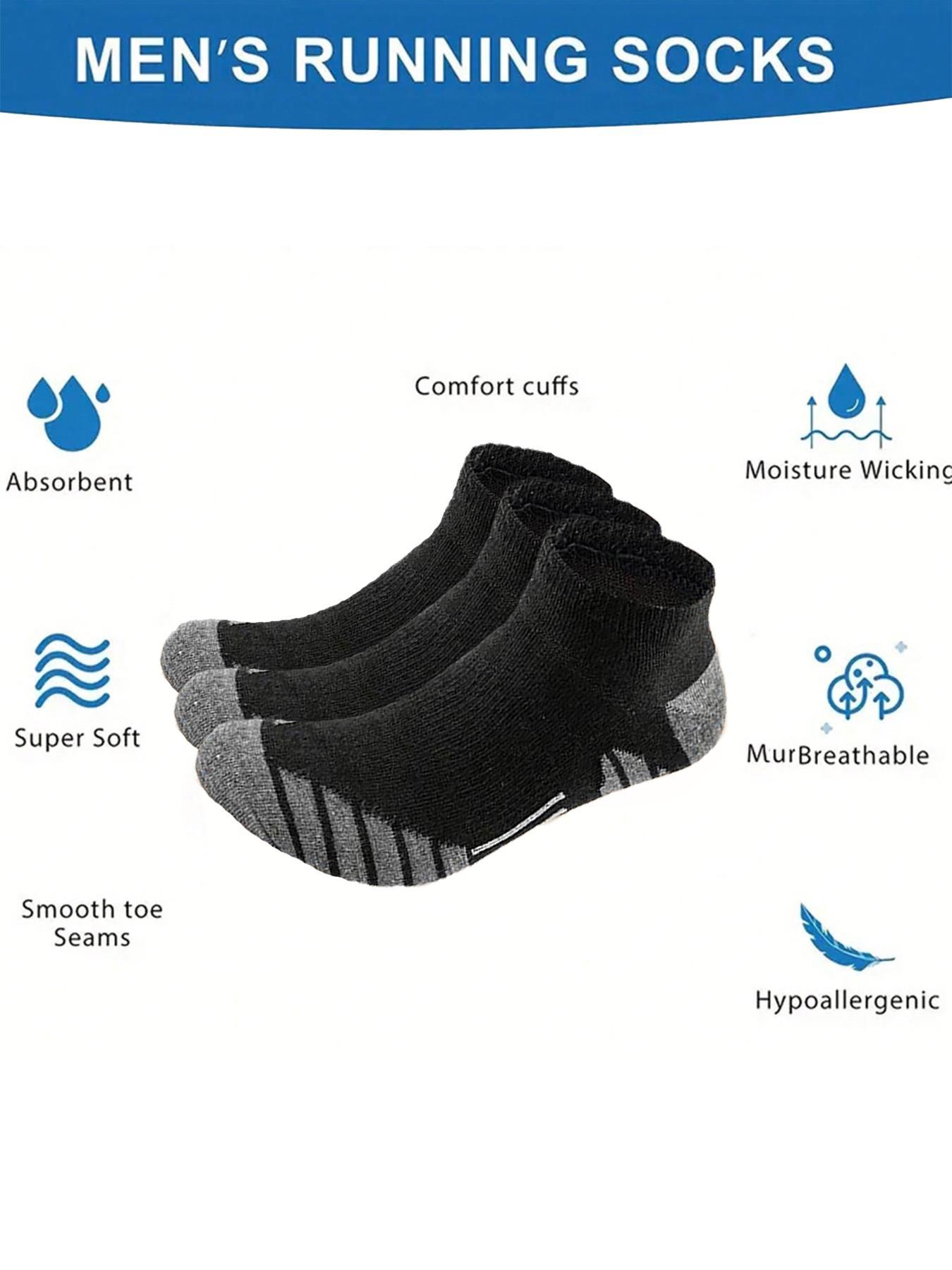 Men's Colorblock Low Cut Socks, Athletic Socks, Breathable Comfortable Socks for Daily Wear, Men's Socks & Hosiery