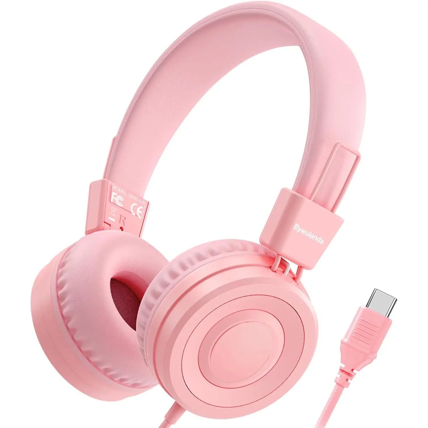 Upgrade USB Type C  Headphone for School, 94dB Safe Volume Limited,  Stereo Sound, Foldable Lightweight -Ear Headphones for Boys/Girls/Students/Tablet/Travel(Light )