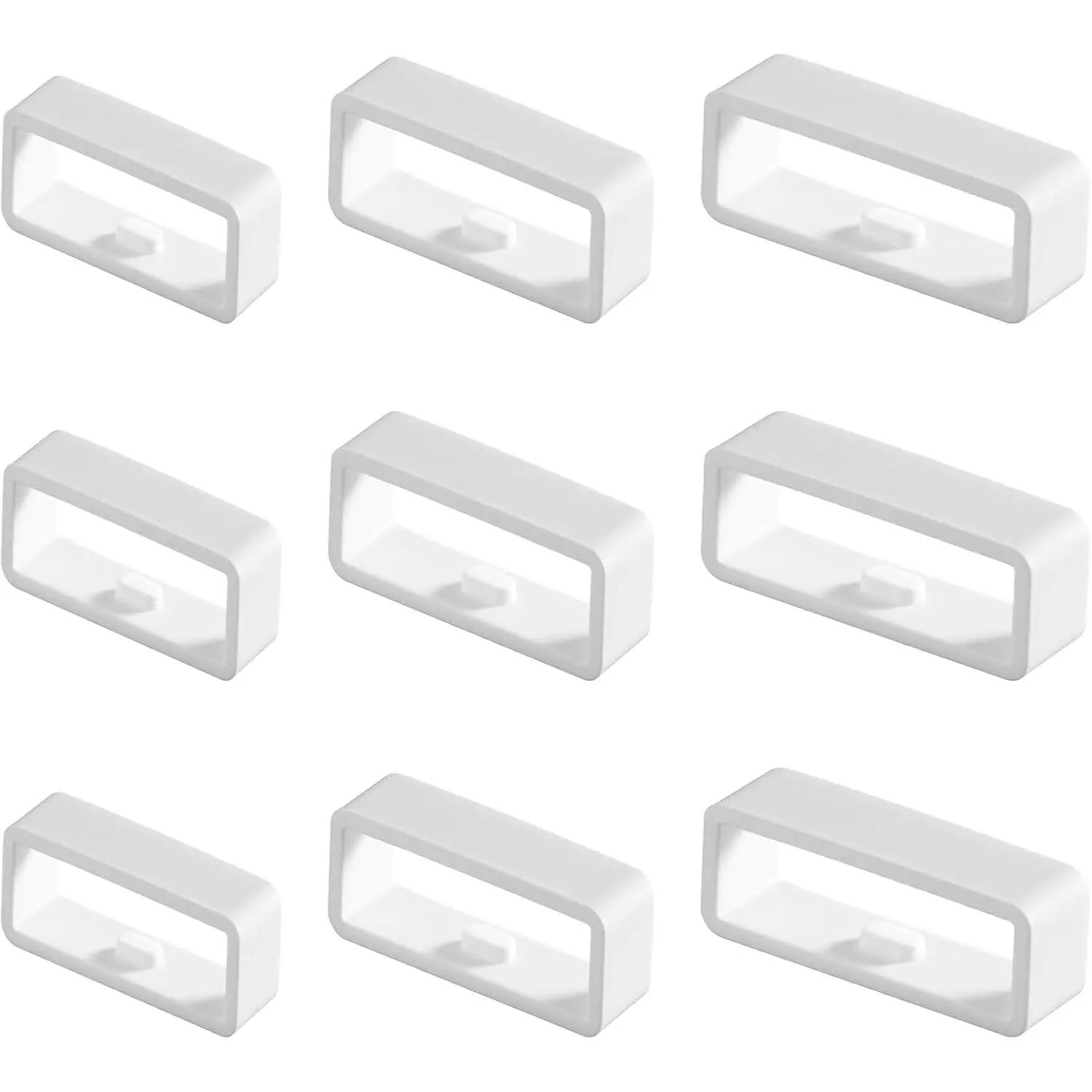 9 count Watch Band Retainer Loops, 18mm/20mm/22mm Watch Band Keepers, White  Watch Strap Holder Rings   for   Watches