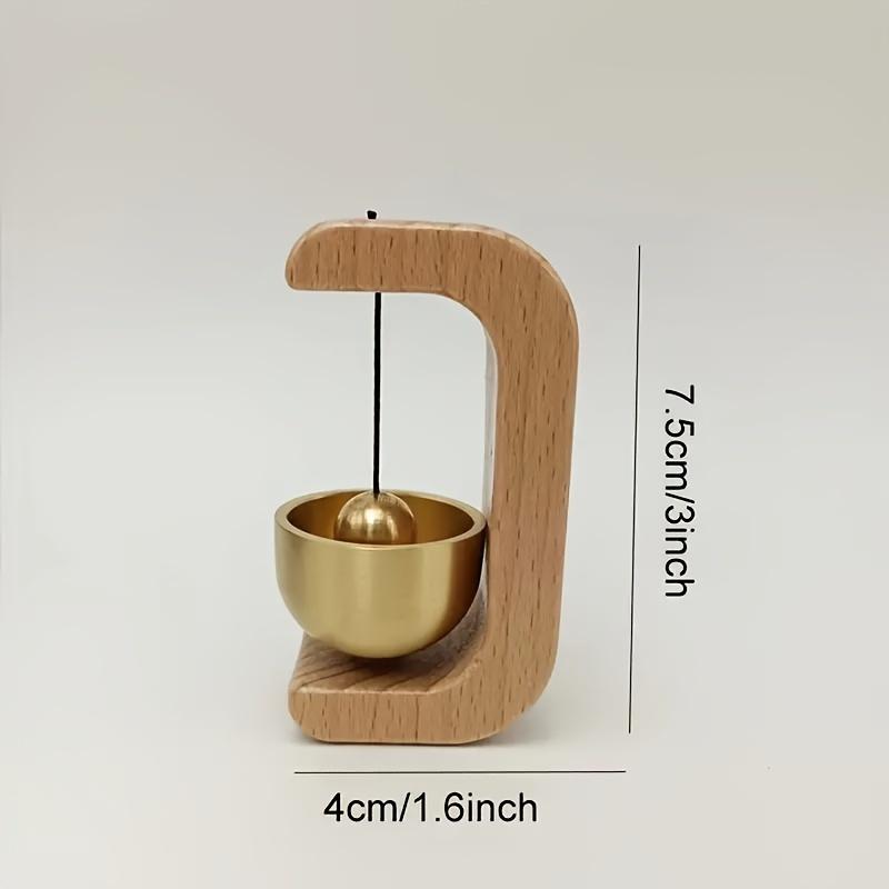 Dopamine Wireless Wooden Wind Chime C-Shaped Doorbell – Suction Cup Entryway Doorbell, Housewarming Hanging Ring Ornament, Atmospheric Entrance Decor, Perfect Home Decor Accessory, High-Appearance Holiday Gift