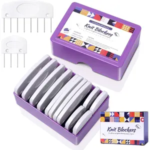 20Pcs Knit Blocking Pins Kit with Knit Blocking Combs, Blocking Pins for Knitting, Crochet Projects & Blocking Mats