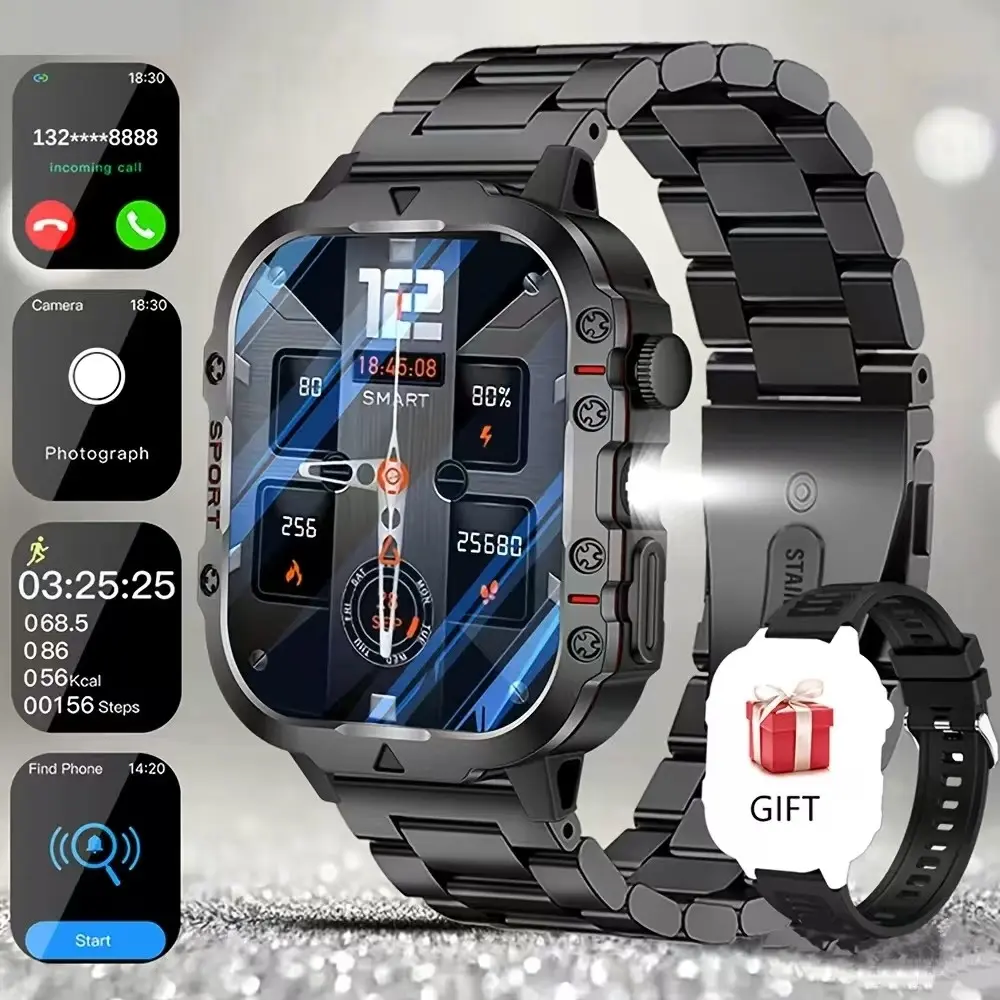 New Smartwatch for Men and Women, Wireless Calling, Sport Tracker, Multiple Modes, HD Screen, Gift for iOS and Android Users, Wearable Digital Smartwatch, Smart Wristwatch