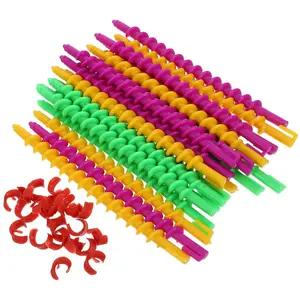 20Pcs Spiral Perm Rods Hair Curlers 6.10 Inch Lightweight Rollers for Diy Tight Curls Waves Styling Tools
