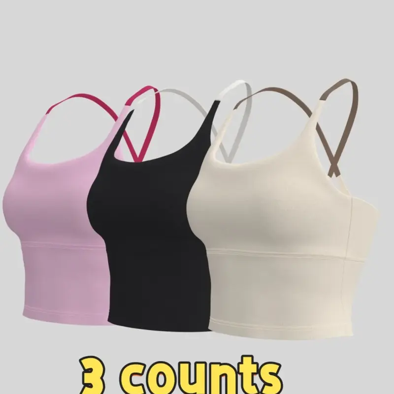 Women's Criss Cross Sports Vest, Breathable High Stretch Stretchy Workout Top for Yoga Gym Workout, Ladies Sportswear Clothing for Indoor Outdoor Wear, Breathable Workout Tops, Yoga Clothes, Workout Activewear, Activewear Fitness Workout
