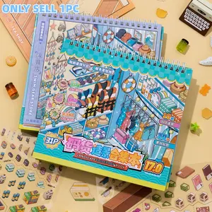 DIY Miniature Scene Sticker Set 17, Includes 10 Scenes, 20 Material Stickers, 10 Base Cards, Perfect for Beginners, Relaxing Craft Activity, Assorted Decals