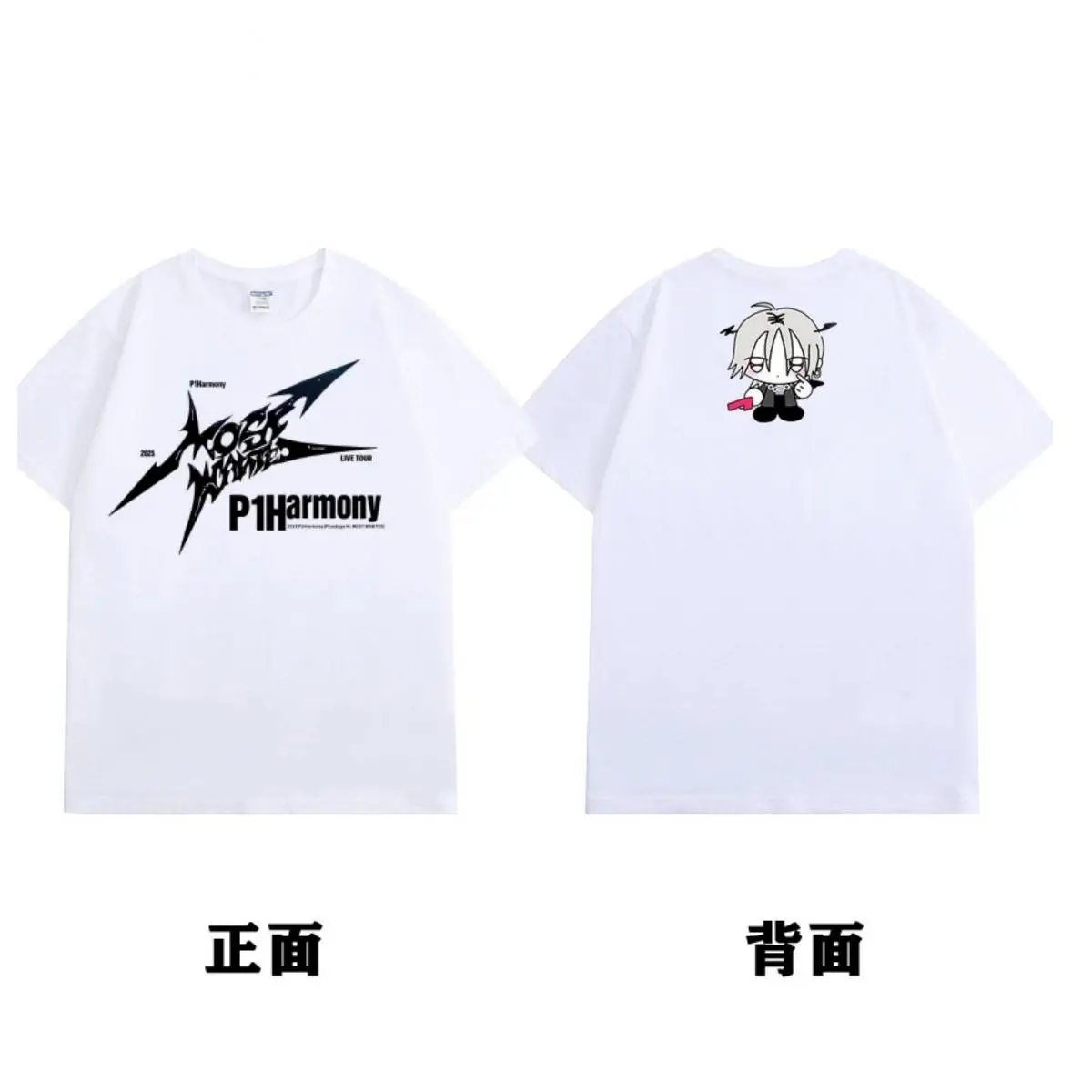 P1Harmony 2025 World Tour Concert Series T-shirt for Fans Summer Tops Short Sleeve Tee Women's T-shirt Kpop Clothing Streetwear